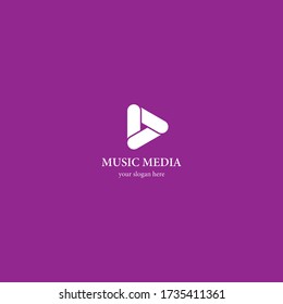 Music media logo template vector icon design