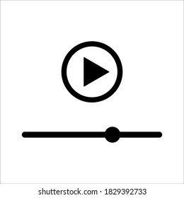 Music media player button smartphone modern simple vector icon on white background