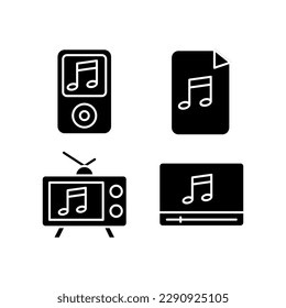 Music media vector illustration logo template for many purpose. Isolated on white background.