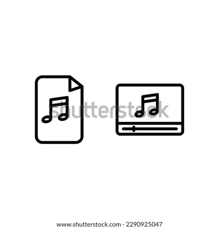 Music media vector illustration logo template for many purpose. Isolated on white background.