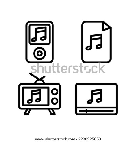 Music media vector illustration logo template for many purpose. Isolated on white background.