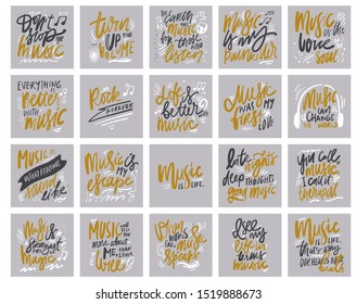 Music mega big set. 20 cards for your design