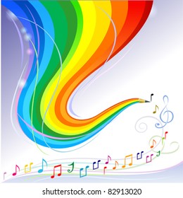 Music Melody - Abstract Rainbow Pencil Series