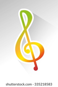 Music melody notes graphic design, vector illustration