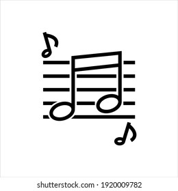 Diseño de símbolo de icono de la melodía musical