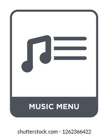 music menu icon vector on white background, music menu trendy filled icons from Ultimate glyphicons collection, music menu simple element illustration