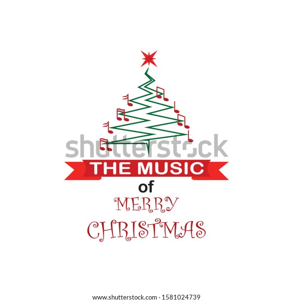 Download Music Merry Christmas Logo Greeting Card Stock Vector Royalty Free 1581024739 PSD Mockup Templates