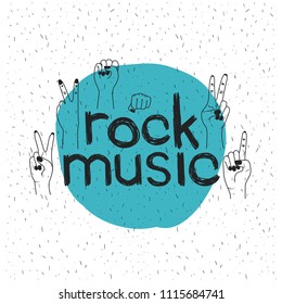 music message with hand made font