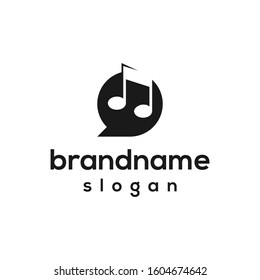 music message logo design vector