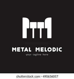 MUSIC METAL PIANO LOGO ICON SYMBOL SIGN