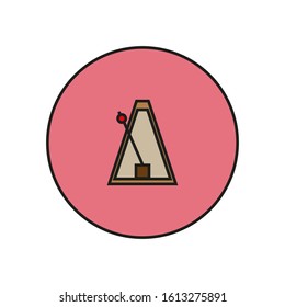 music metronome icon vector, with simple shapes