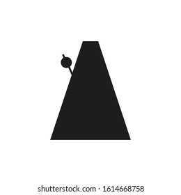 music metronome icon vector, with simple shapes
