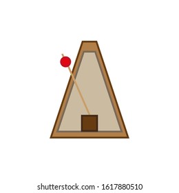 music metronome icon vector, with simple shapes