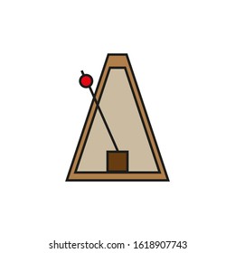 music metronome icon vector, with simple shapes