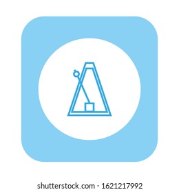 music metronome icon vector, with simple shapes
