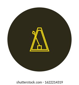 music metronome icon vector, with simple shapes