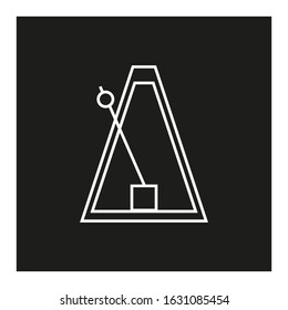 music metronome icon vector, with simple shapes