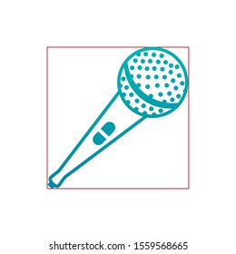 Music microphone design, Digital technology communication internet device and electronic theme Vector illustration