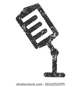 Music microphone graffiti with grunge texture