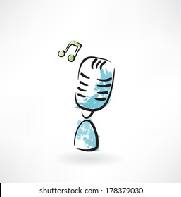 music microphone grunge icon