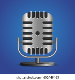 music microphone icon vector.