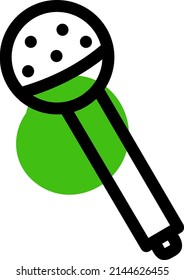 Music microphone, illustration, vector on a white background.