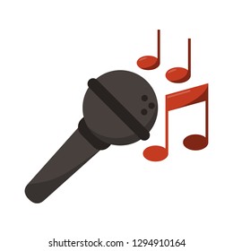 Music microphone with notes