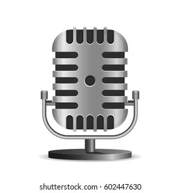 music microphone vector isolated on white