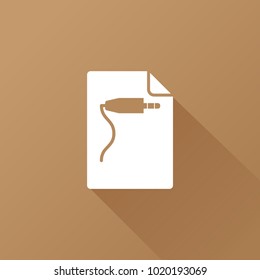 Music midi plug icon