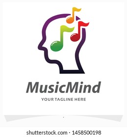 Music Mind Logo Design Template