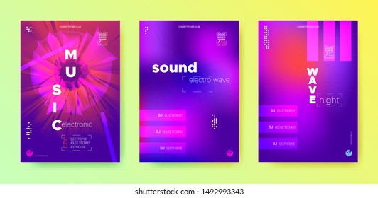 Music Minimal. Blue Dj Background. Dance Beat. Glitch Fluid Abstract. Pink Musical Sounds. Design Posters. Dance Beat. Glow Wave Banner. Music Minimal.