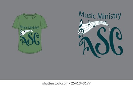 Camiseta Ase Tipografia Ministério da Música.