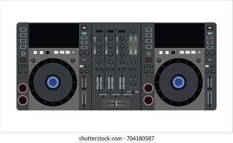 Music mixer icon. Detailed style. Isolated vector illustration.