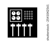Music mixer illustrated on white background