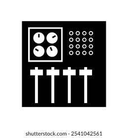 Music mixer illustrated on white background