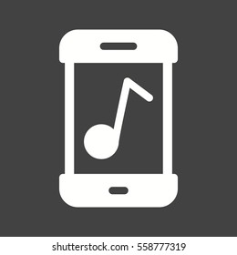 Music, mobile, app icon vector image. Can also be used for smartphone. Suitable for mobile apps, web apps and print media.