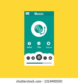 Music modern app user interface design. - Vector