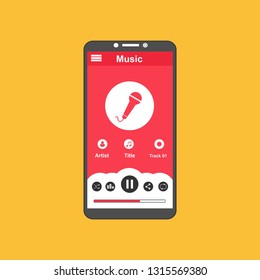 Music modern app user interface design. - Vector