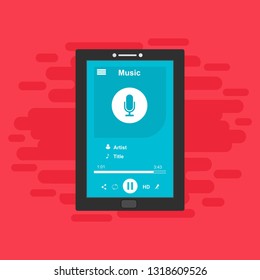 Music modern app user interface design. - Vector