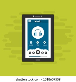 Music modern app user interface design. - Vector