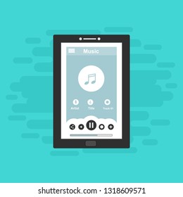 Music modern app user interface design. - Vector