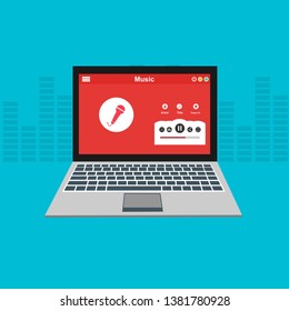 Music modern app user interface design. - Vector