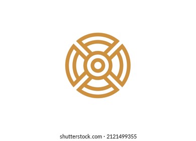 Music Monoline Symbol Logo Vector