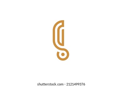 Musik-Monoline-Symbol-Logo-Vektor