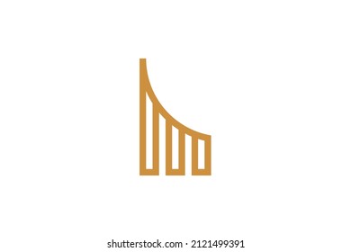 Musik-Monoline-Symbol-Logo-Vektor
