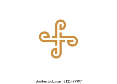 Music Monoline Symbol Logo Vector