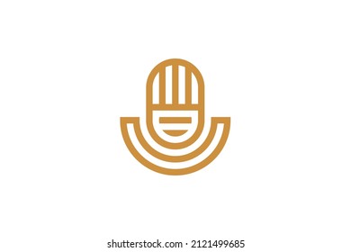 Musik-Monoline-Symbol-Logo-Vektor