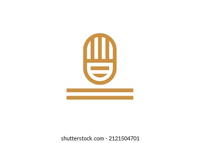 Music Monoline Symbol Logo Vector