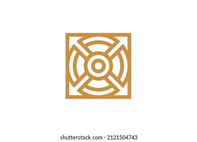 Musik-Monoline-Symbol-Logo-Vektor