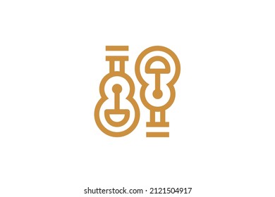 Music Monoline Symbol Logo Vector